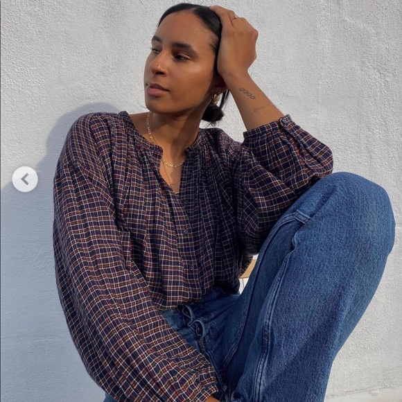 Dôen Jane Top Plaid XS - Picture 3 of 4